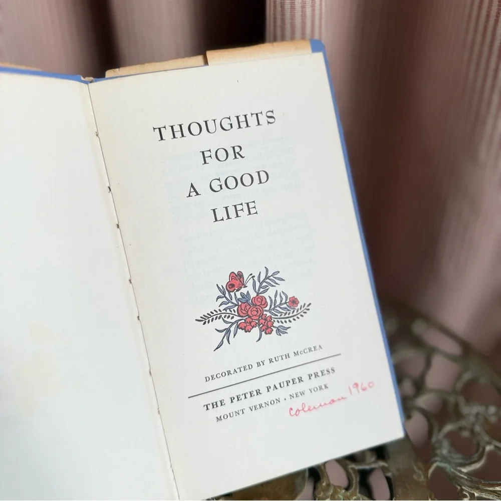 1959 Thoughts for a Good Life Daily Quote Book